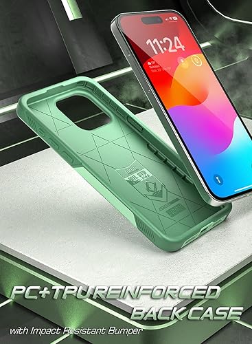Miniatura 6 de Poetic Neon Series - Funda para iPhone 15 Pro, doble capa, resistente, resistente, ligera, delgada, a prueba de golpes, protección contra caídas,