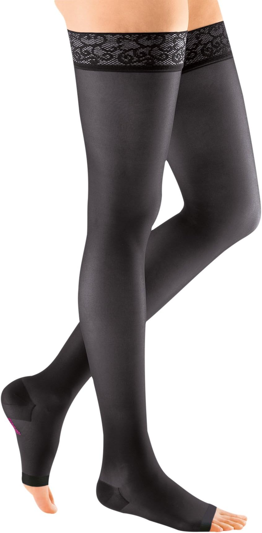 medi Sheer & Soft for Women, 20-30 mmHg, Thigh High Compression Stockings, Open Toe