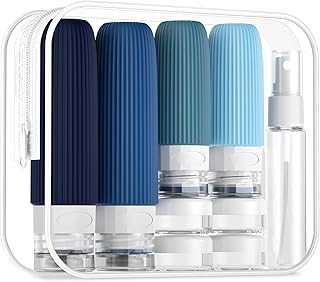 16 Pack Travel Bottles Set, TSA Approved Leak Proof Silicone Squeezable Containers for Toiletries, Refillable Travel Accessories for Conditioner, Shampoo, Lotion & Body Wash Accessories