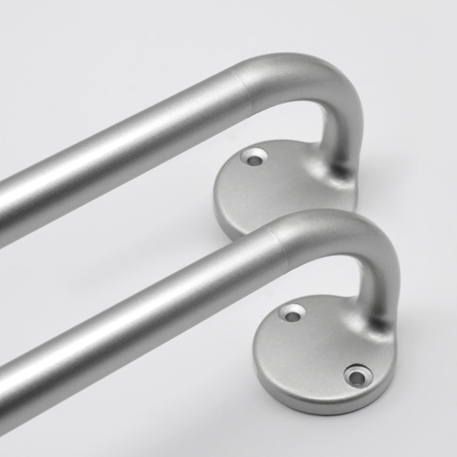 Blackout Curtain Rod 88-120, 3/4 Inch Curtain Rods for Windows Adjustable, Wrap Around Heavy Duty Telescoping Curtain Rods for Bedroom, Living Room, Silver, 2 Packs 88-120\"- 2 Packs Silver