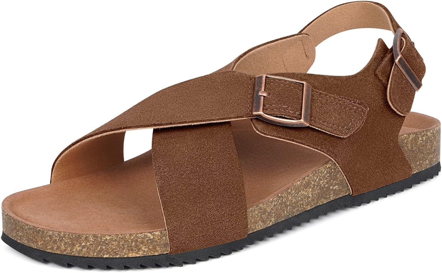 Dokela Women's Sandals with Cork Footbed Sandals Summer Comfortable Leather Mules Elegant Arch Support 36-42
