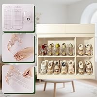 Vista 9 de Paquete de 12 ranuras para zapatos, organizador de apiladores de zapatos para armario, soporte ajustable para zapatos, ahorro de espacio, 50%