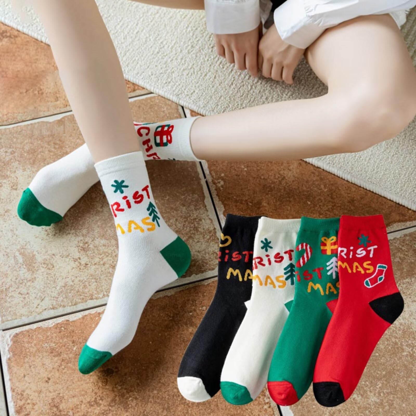 20 paia di calzini di Natale Calzini di Natale Calzini invernali di Natale Calzini a tema natalizio invernali unisex per bomboniere per feste di Capodanno