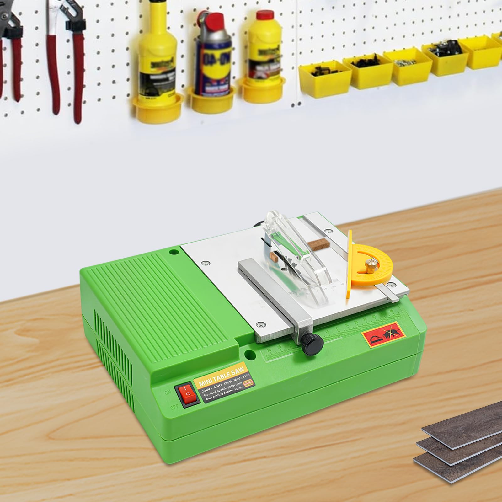 Mini scie circulaire de table 480 W 10 mm Hauteur de coupe Ø 50 mm Lame de scie mini scie circulaire pour bricolage, modélisation, travail du bois