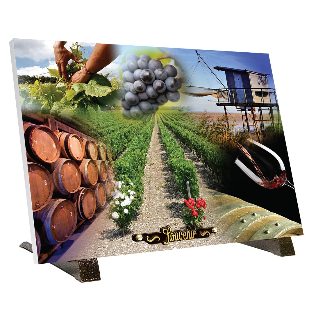 Plaque funéraire la vigne et le vin pour orner une tombe lors des obsèques