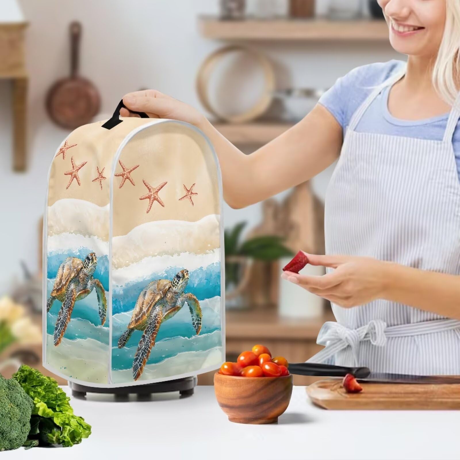 Kathyboom Turtle Starfish Blender Dust Cover Blender Dust Cover Compatible with Coffee Maker Stand Mixer Juice Machines Home Decor
