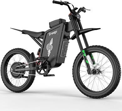 Freego X3 Electric Dirt Bike for Adults, 8000W Peak Motor, 72V 50Ah Battery, Up to 56MPH Off-Road Electric Motorcycle, 19x2.7 Tires, Full Suspension & Hydraulic Disc Brakes 230Nm Torque