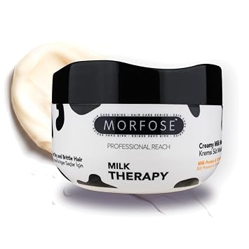 Morfose Professional Milk Therapy Hair Mask and Deep Conditioner for Dry Damaged Hair, Salon Deep Conditioning Treatment for Frizzy Hair, 16.9 Fl Oz