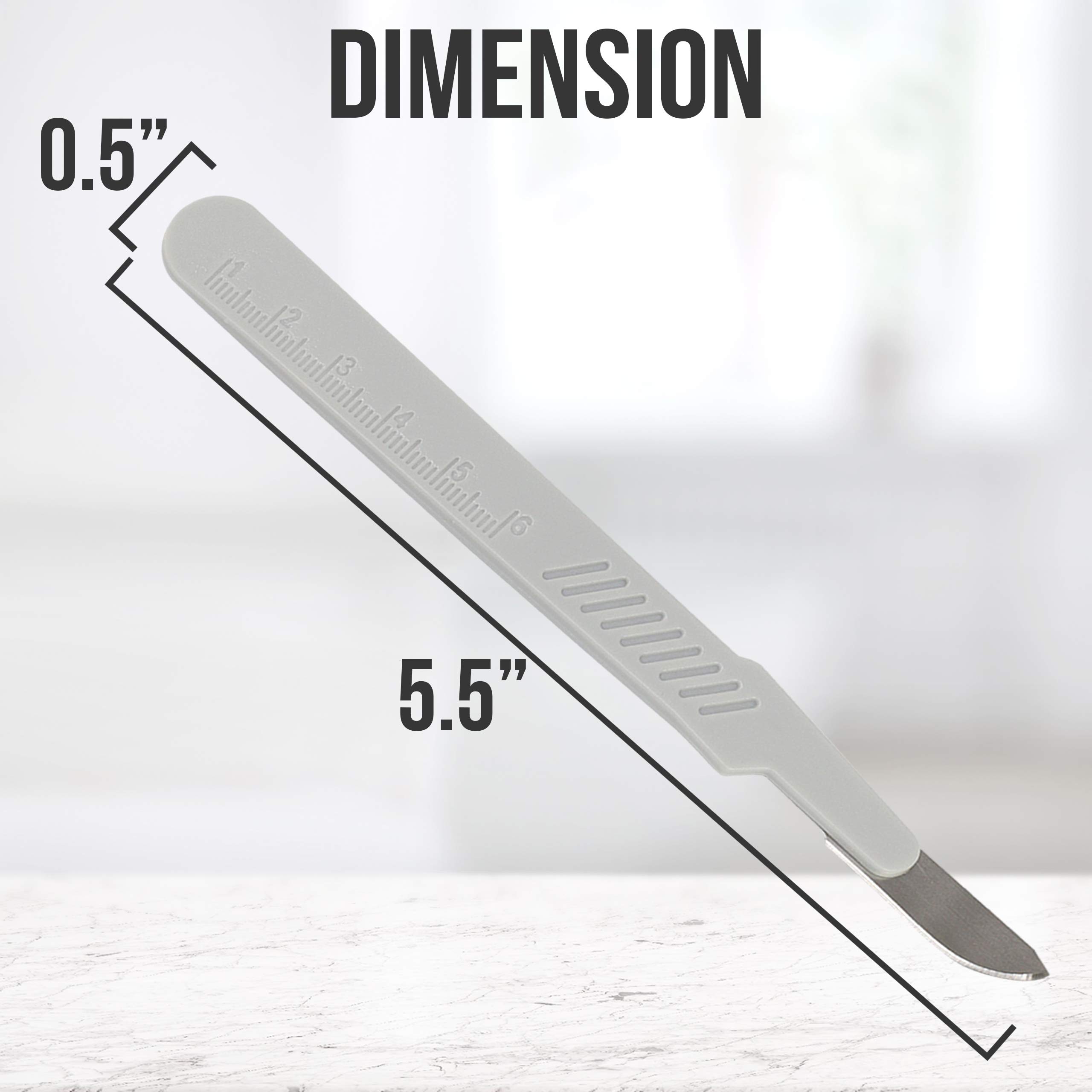 Buy JJ CARE Disposable Scalpel Knife 10 Dermaplaning Blades, Sterile Surgical Scalpel (Box of