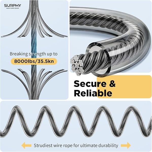 SURPHY TPU-ummantelte Stahldrahtspirale Handysicherung Outdoor Ausziehbar mit Karabiner, Handy Diebstahlschutz Handykette für Wandern Radfahren Bergwandern Reisen - 5