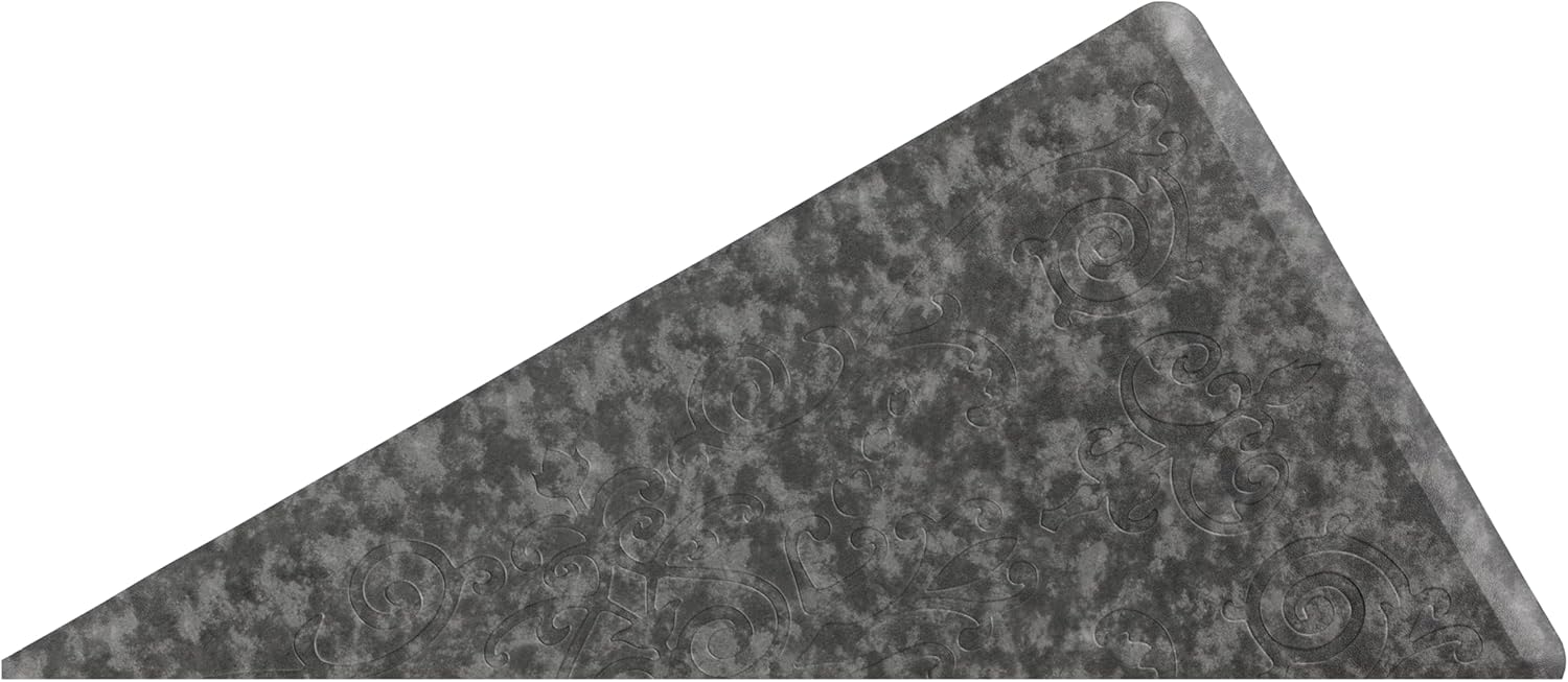 J&V TEXTILES Medallion Embossed Cushioned Anti Fatigue Floor Mat, Thick Non Slip Waterproof Kitchen Rug, Heavy Duty Foam Standing Mat for Kitchen (Taupe, 20" X 39")