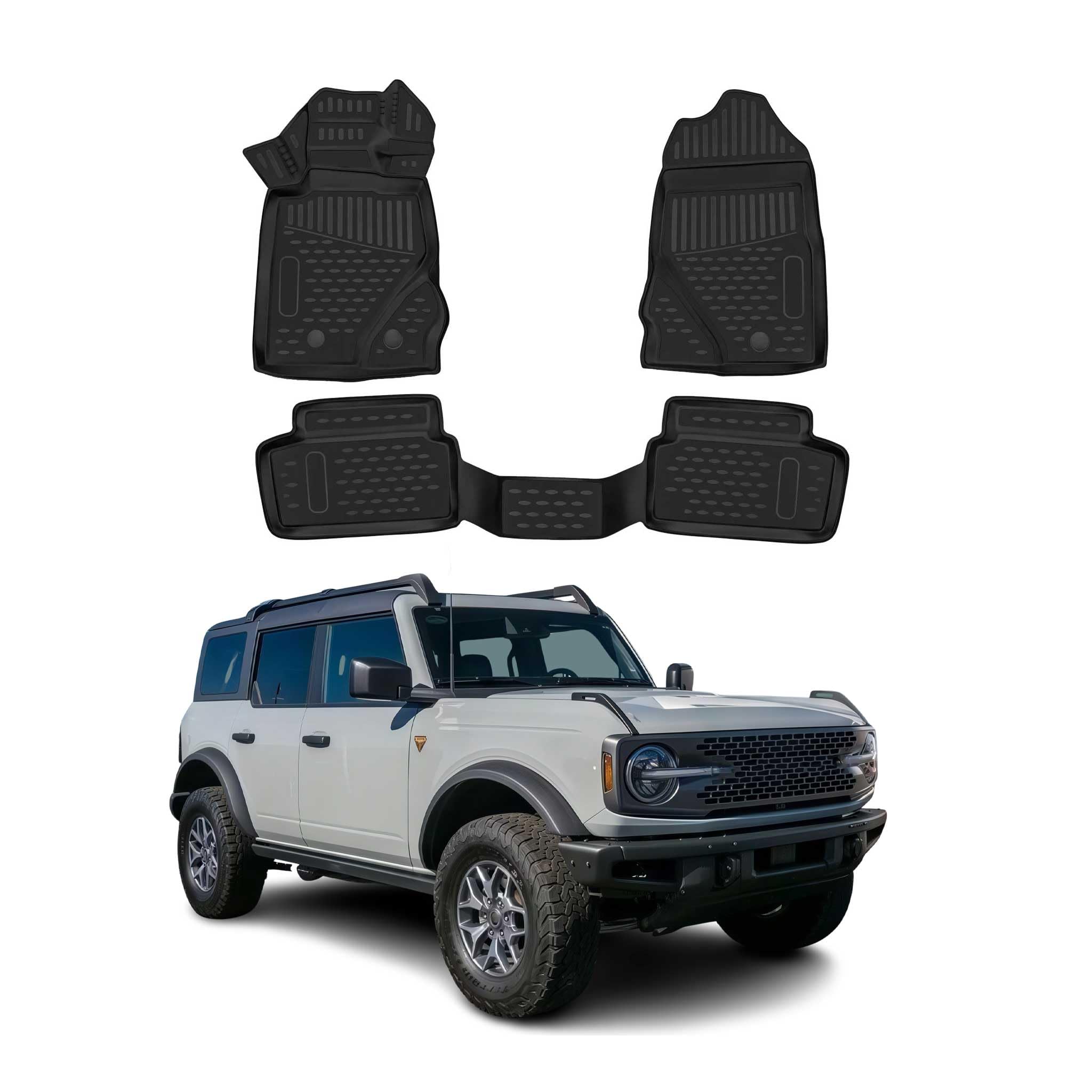 OMAC Dywaniki Gumowe Dywaniki Pasujące do Ford Bronco 2022-2026 2tür Dywaniki Samochodowe Czarny