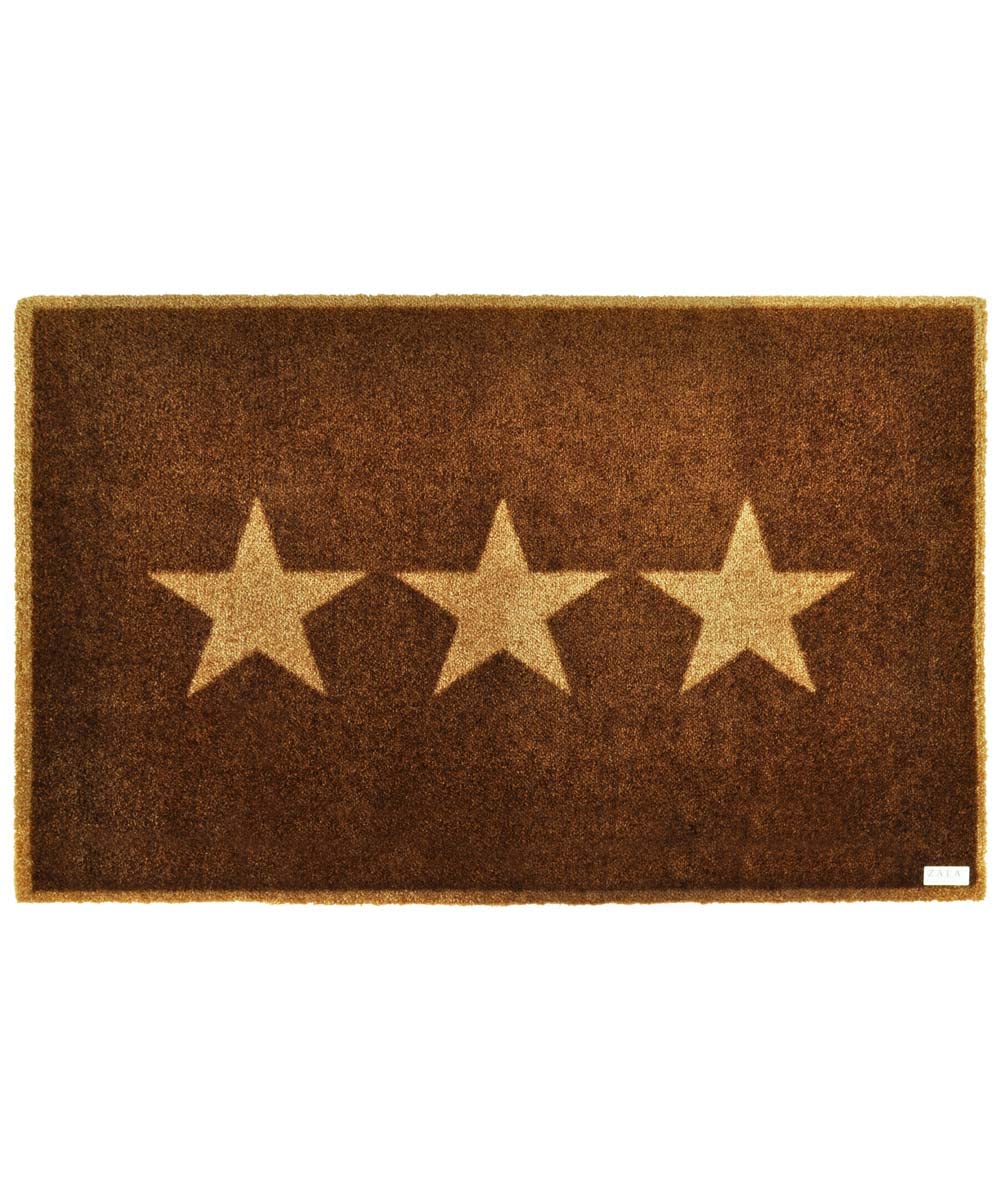 Paillasson motif étoile marron Zala Living en polyamide de 120 x 200 cm pour l'entrée