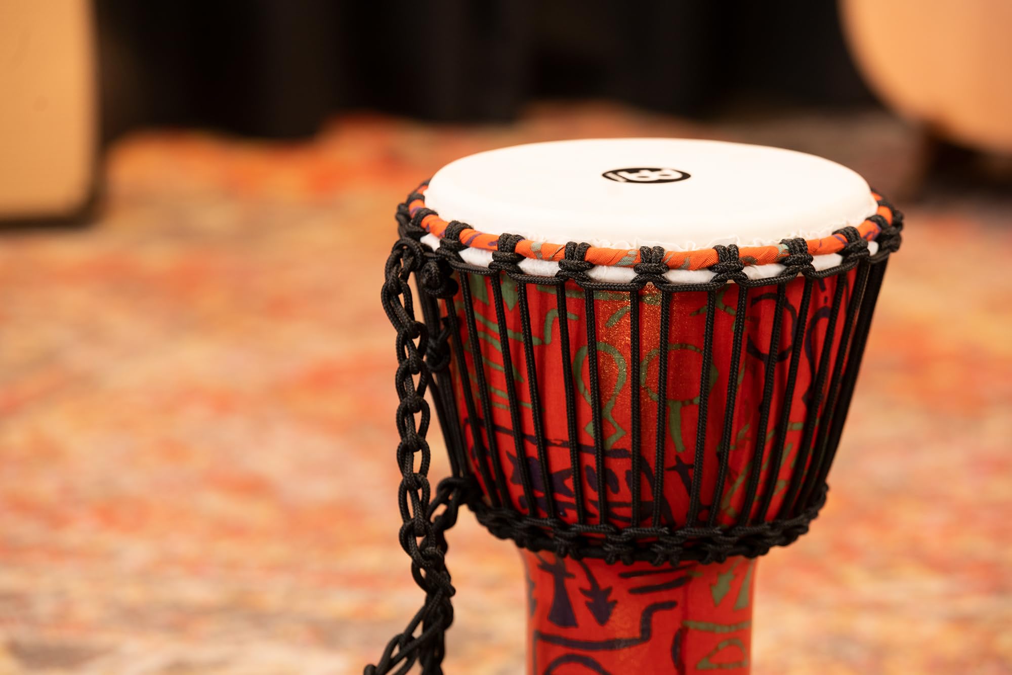 Meinl Percussion 8" Rope Tuned Travel Series Djembes, Synthetic Head (Patented), Pharao's Script