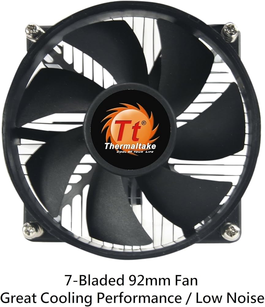 Thermaltake 7-bladed 92mm 4-Pins PWM Aluminum Extrusion CPU Cooling Fan thumbnail 2