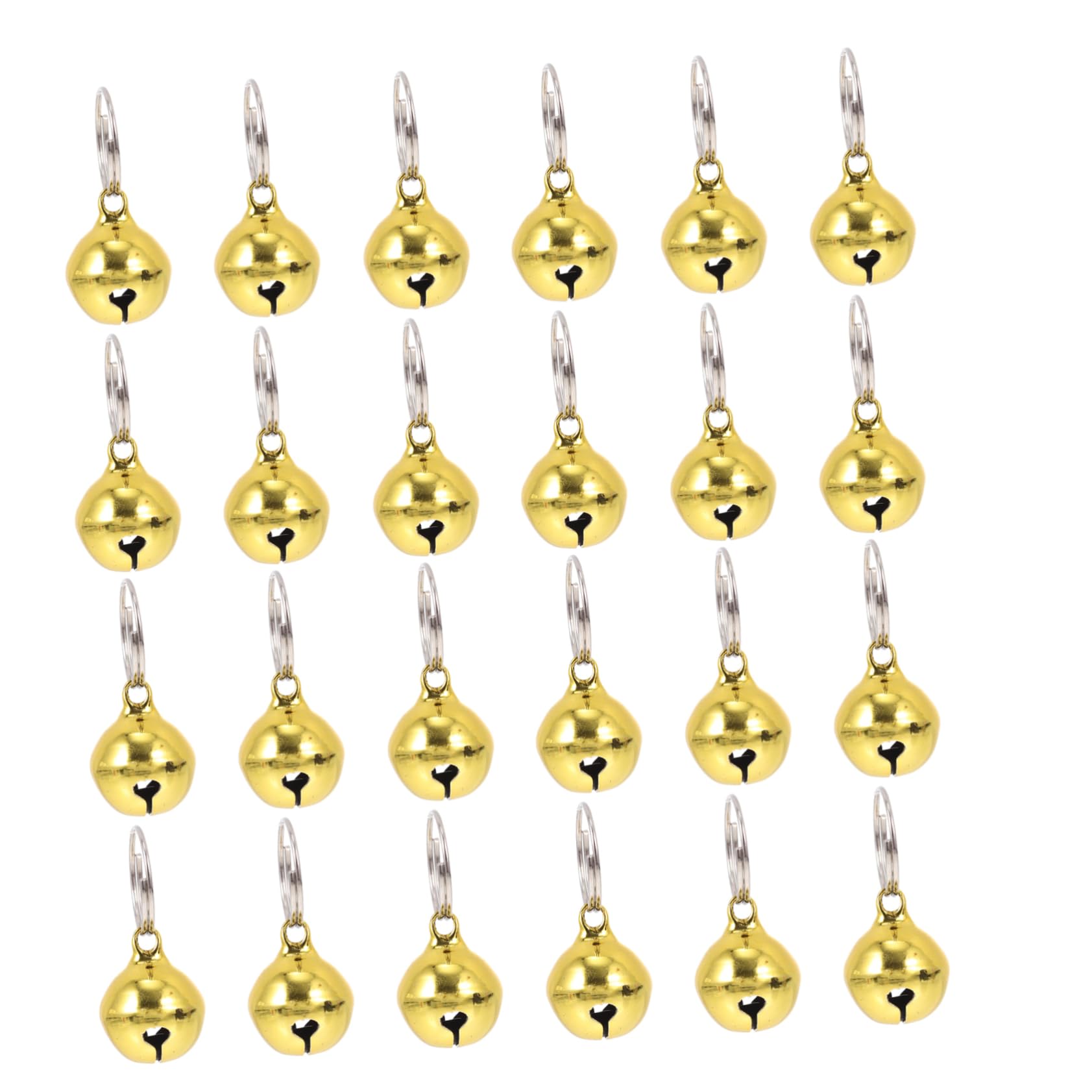 VANZACK 24pcs Dog Bells for Cats Decorative Collar Bells Replaceable Material Crisp Ring Tone