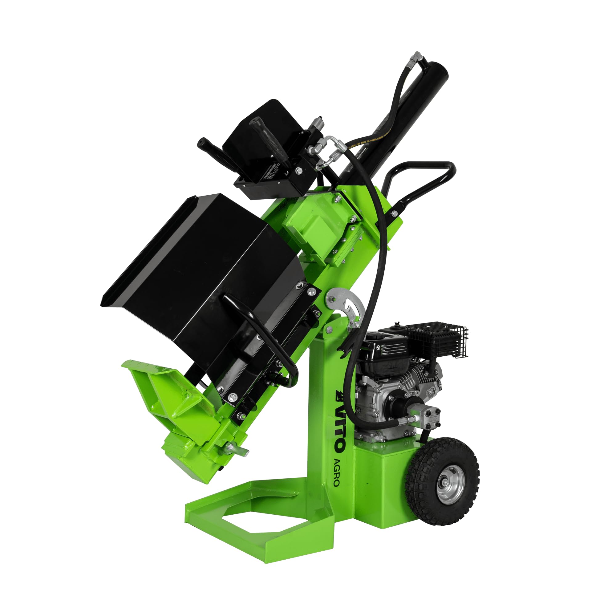 VITO Garden Benzin Holzspalter 12t mit 3 Arbeitspositionen, leistungsstarker 4T-Verbrennungsmotor mit 7 PS / 5200W, EURO 5 max - VIRLG12 Holzspalter 12 tonnen vertikal, horizontal, diagonal