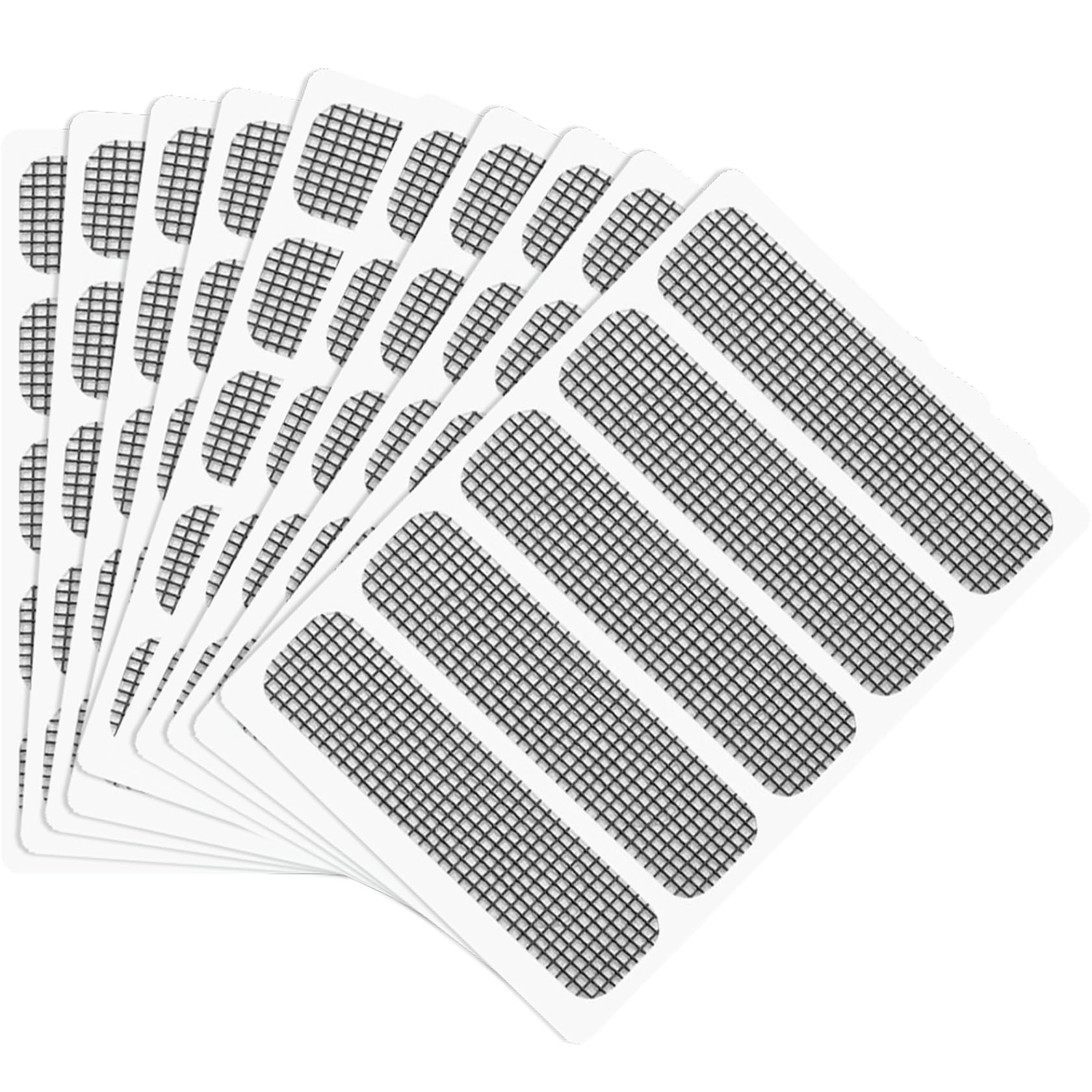 50PCS Window Screen Patch, Waterproof Fiberglass Fine Mesh Screen Repair Kit, Self-Adhesive Anti-Mosquito Weep Hole Covers Repair Kit Window