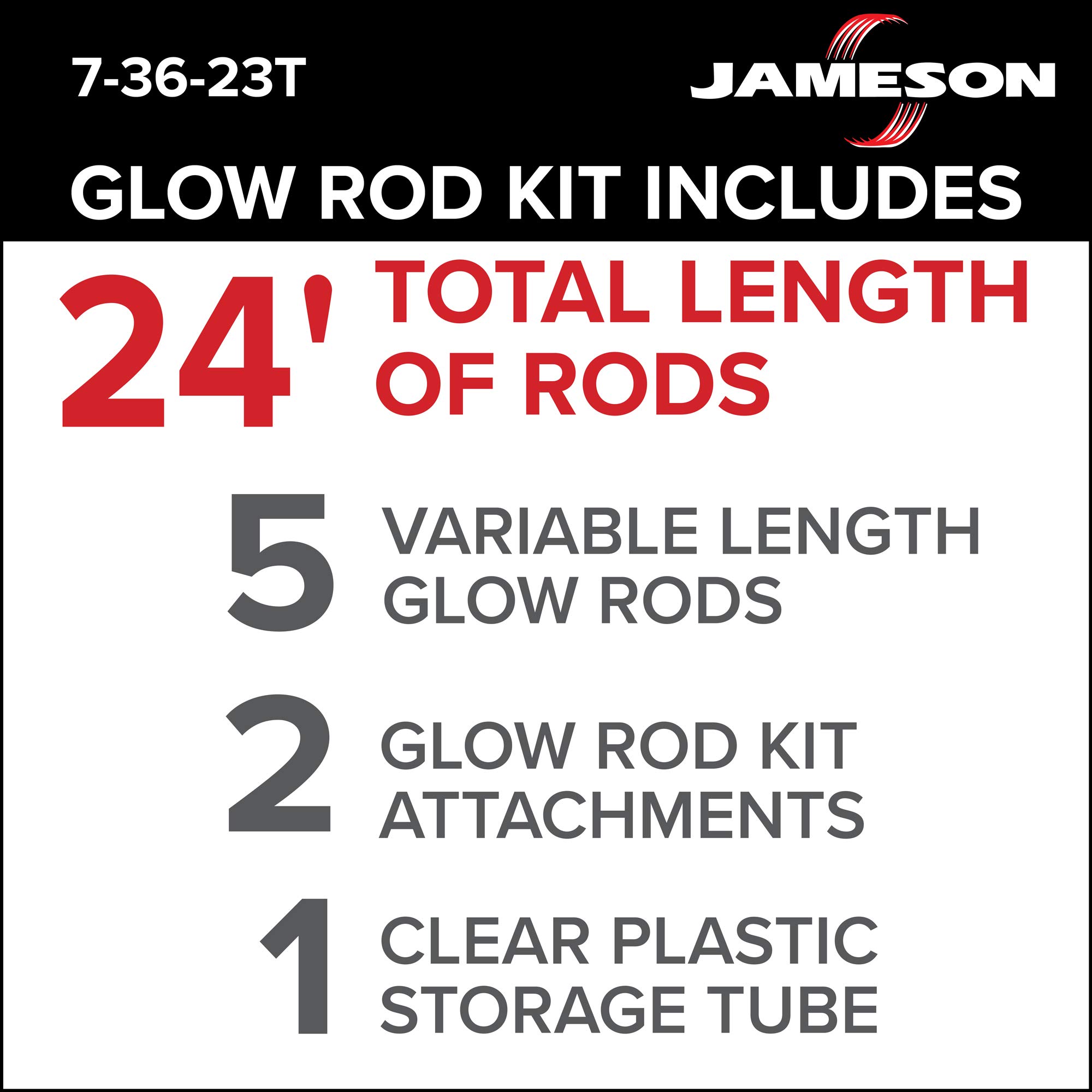 Jameson 7-36-23T Fiberglass Glow Rod Kit 24 product thumbnail 4