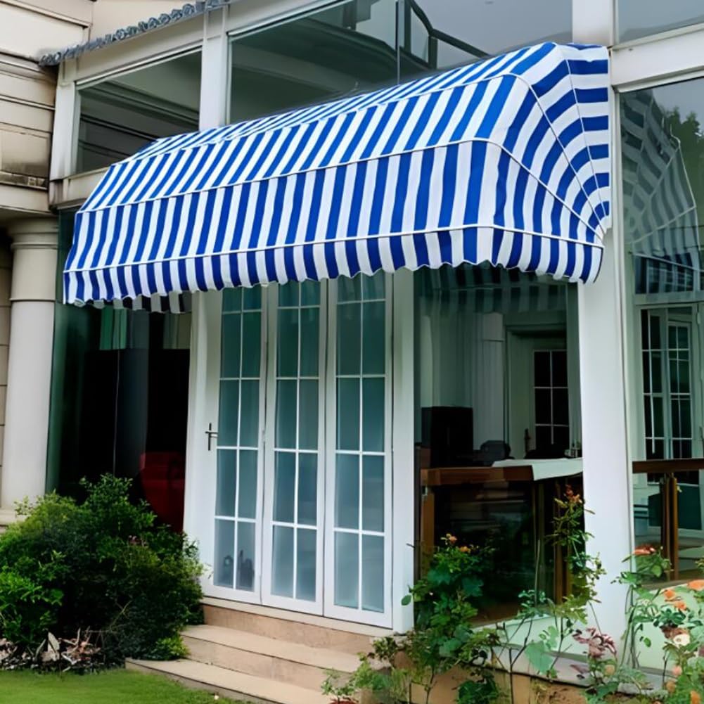 Auvent de porte en tissu polyester incurvé pour décoration extérieure de magasin