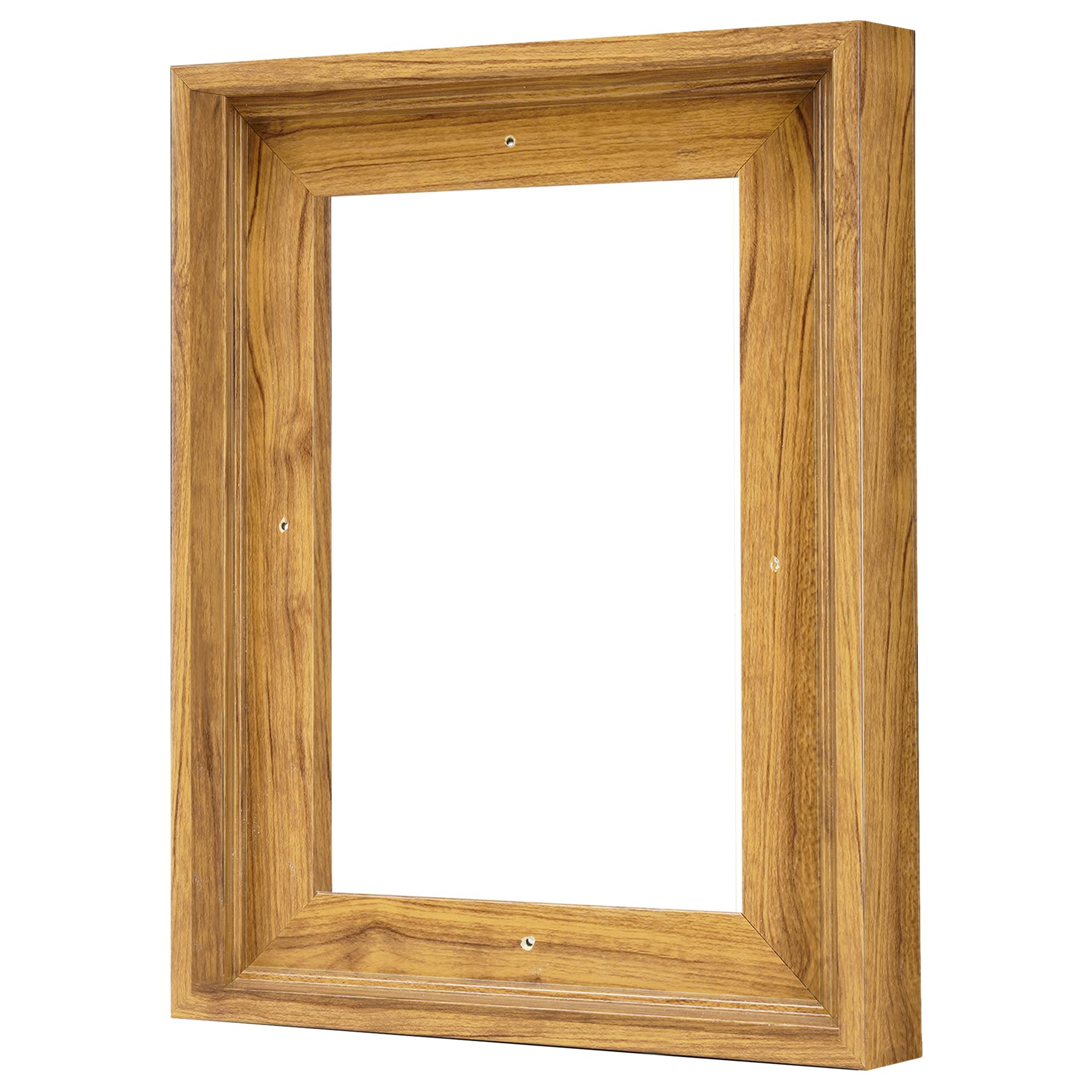canvas floater frames for 16"x20"canvas paintings,canvas frame,floating frames for canvas with 0.6"~0.9" deep for wall decor (walnut)(2 pack)