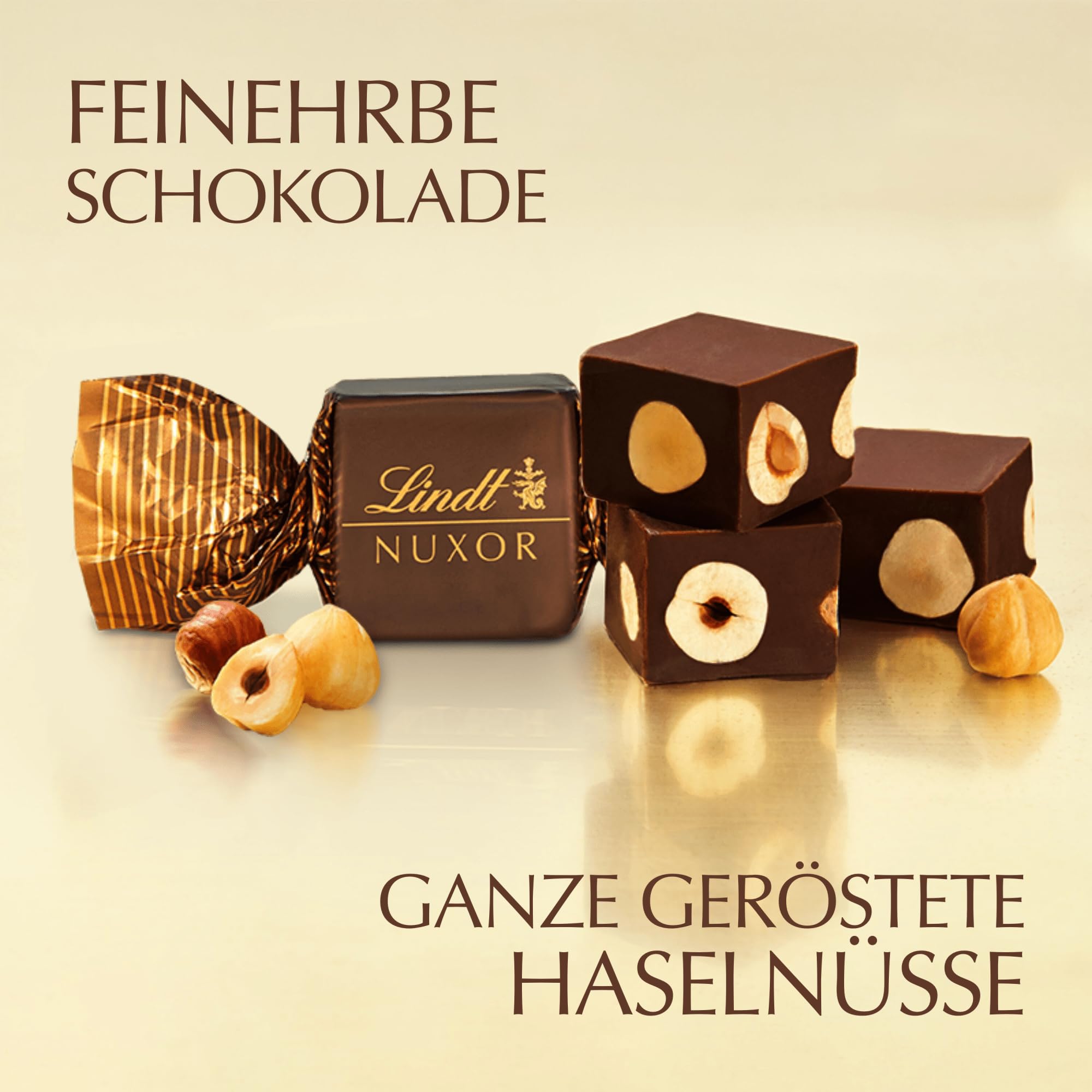 Lindt Schokolade | NUXOR Dunkel, 700g Beutel, Feinherb, Großpackung