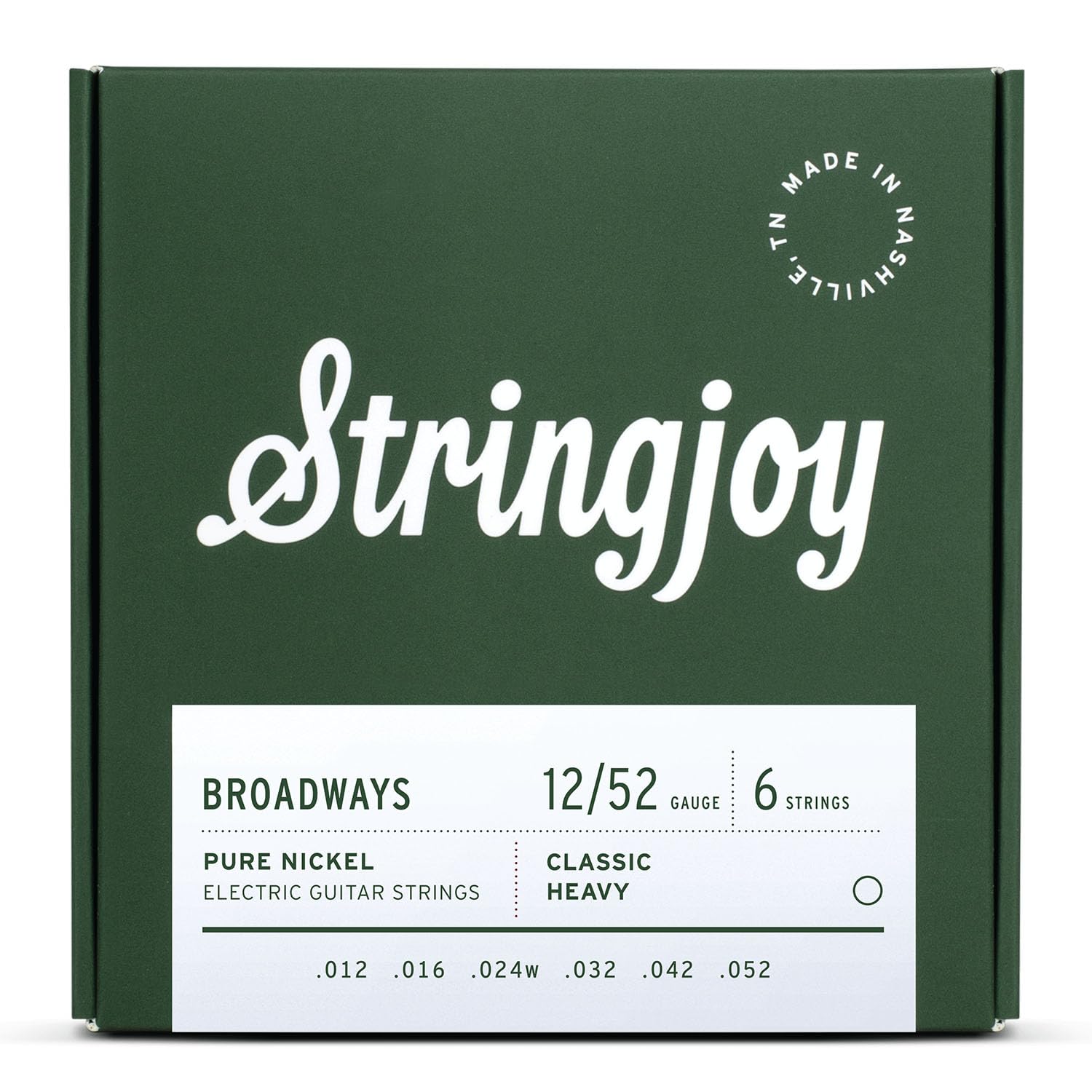 Amazon.com: Stringjoy Broadways 12-52 Classic Heavy Gauge Wound