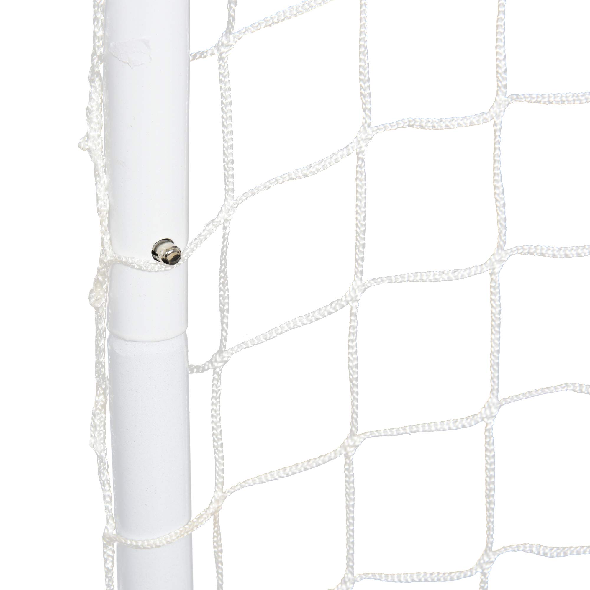 HOMCOM Set de 2 Porterías de Fútbol con Red y Balón, Acero y Poliéster, 78x46x56 cm, Blanco