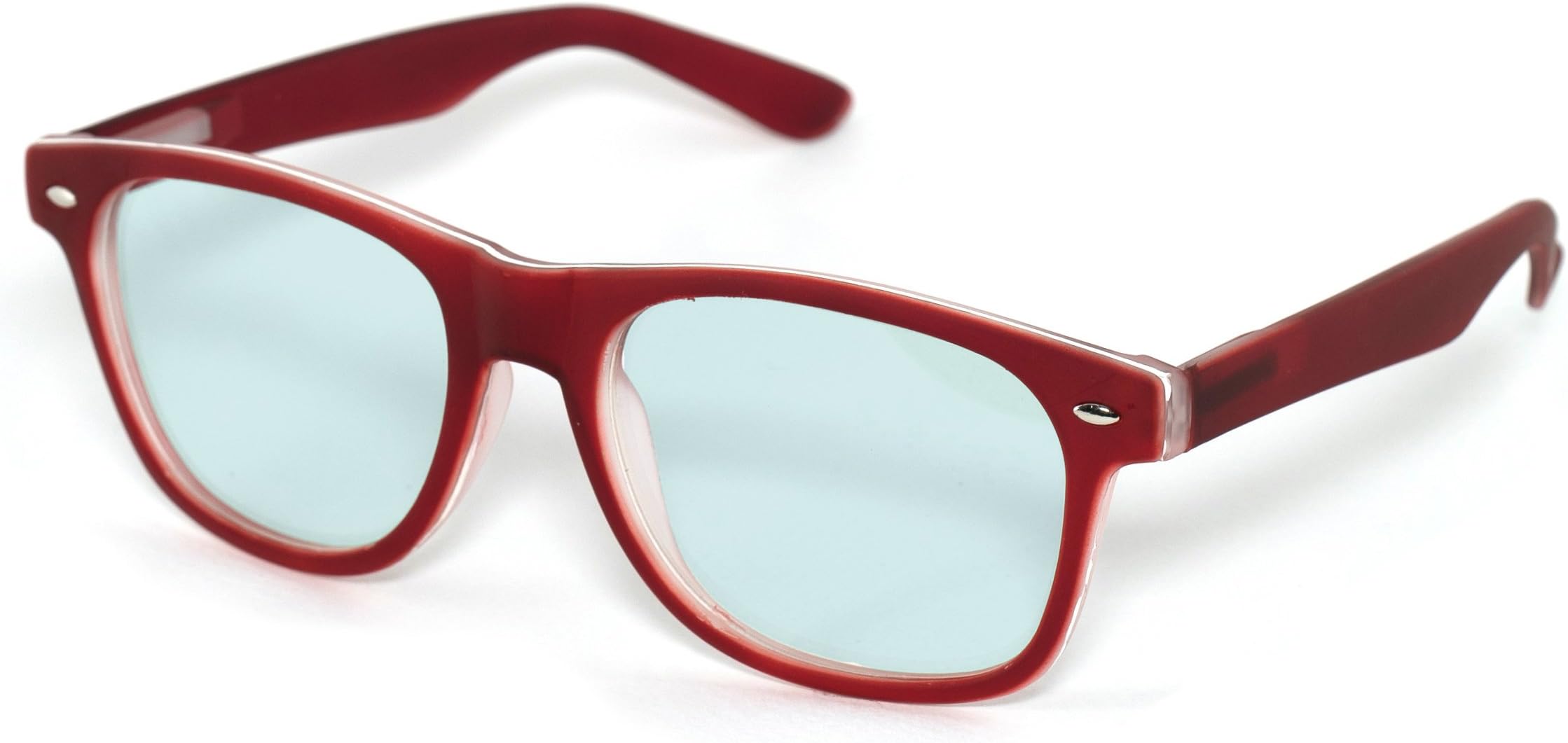 4sold Rubi Spring Hinges Classic Retro Style Computer Blue Light Blocking Glasses Anti Glare Fatigue Blocking Headaches Eye Strain Safety for Computer/Phone Transparent