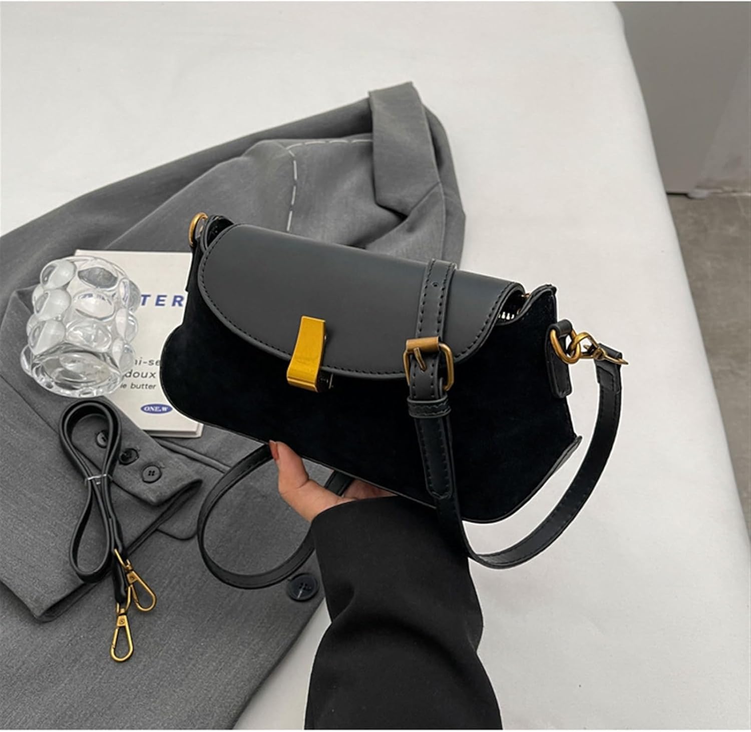 BTJAXIEFG 脇下ハンドバッグ ワンショルダーと小さなスクエアバッグ, 1色, One Size