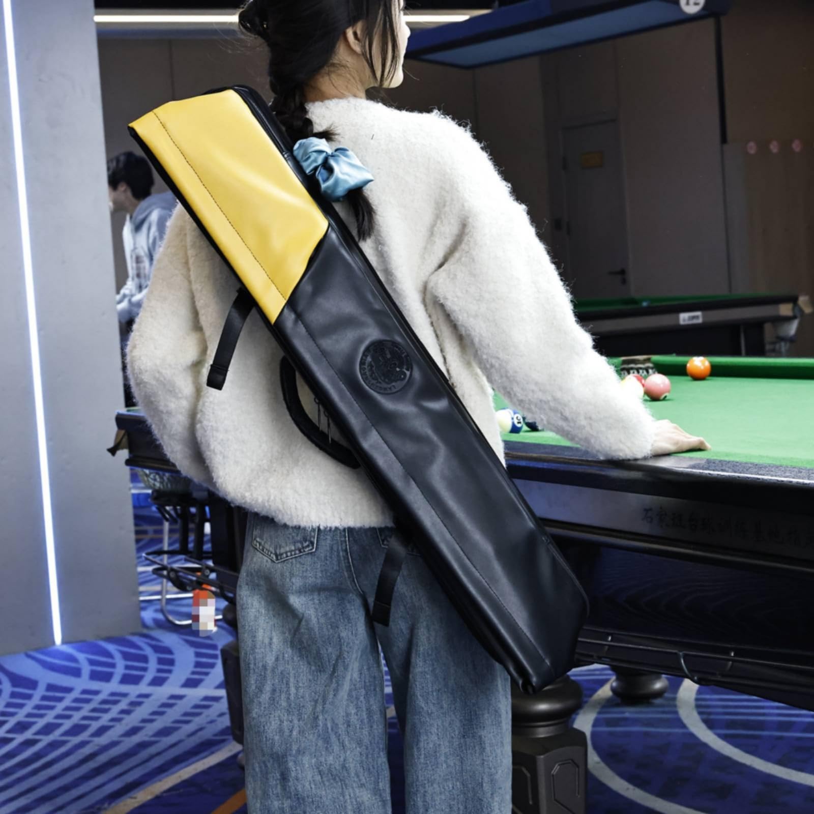 Borsa Stecche Pool Trasporto a Spalla Custodia Stecche Biliardo Scomparti Multipli Attrezzatura Sportiva per Torneo, Viaggio