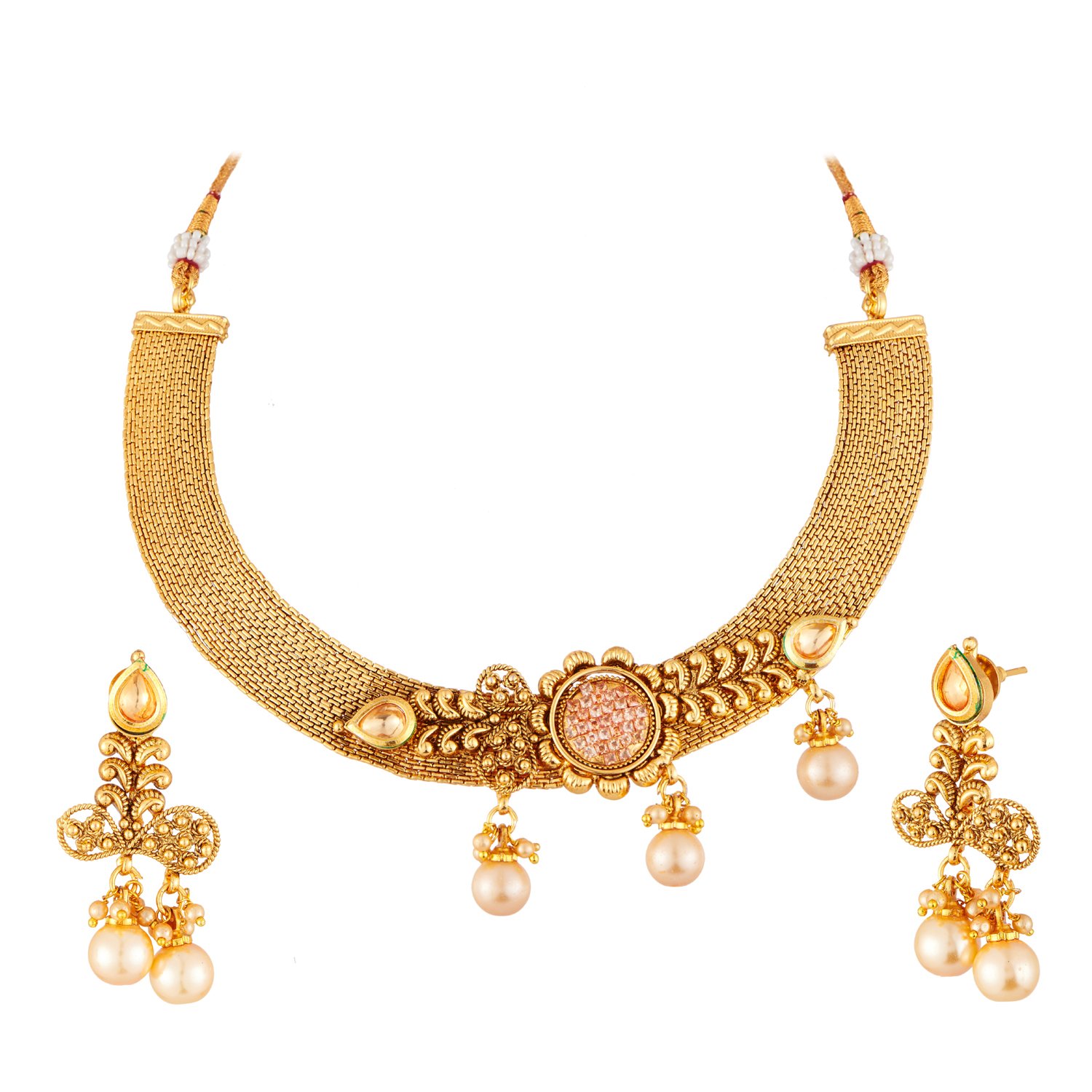 Apara Antique Copper Necklace Set with LCT for Women (B01F6YRHS2) Amazon Price History, Amazon Price Tracker