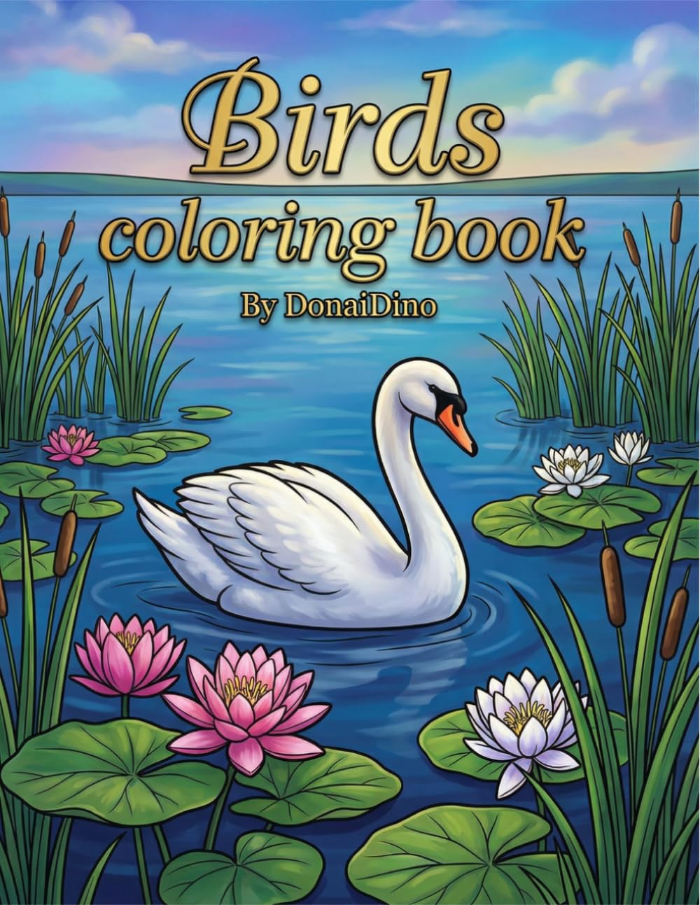 Birds Coloring Book for Kids: 35 Big and Simple Bird Illustrations with Bold Outlines for Toddlers and Children Ages 4-8, A Fun Activity Book for Boys and Girls