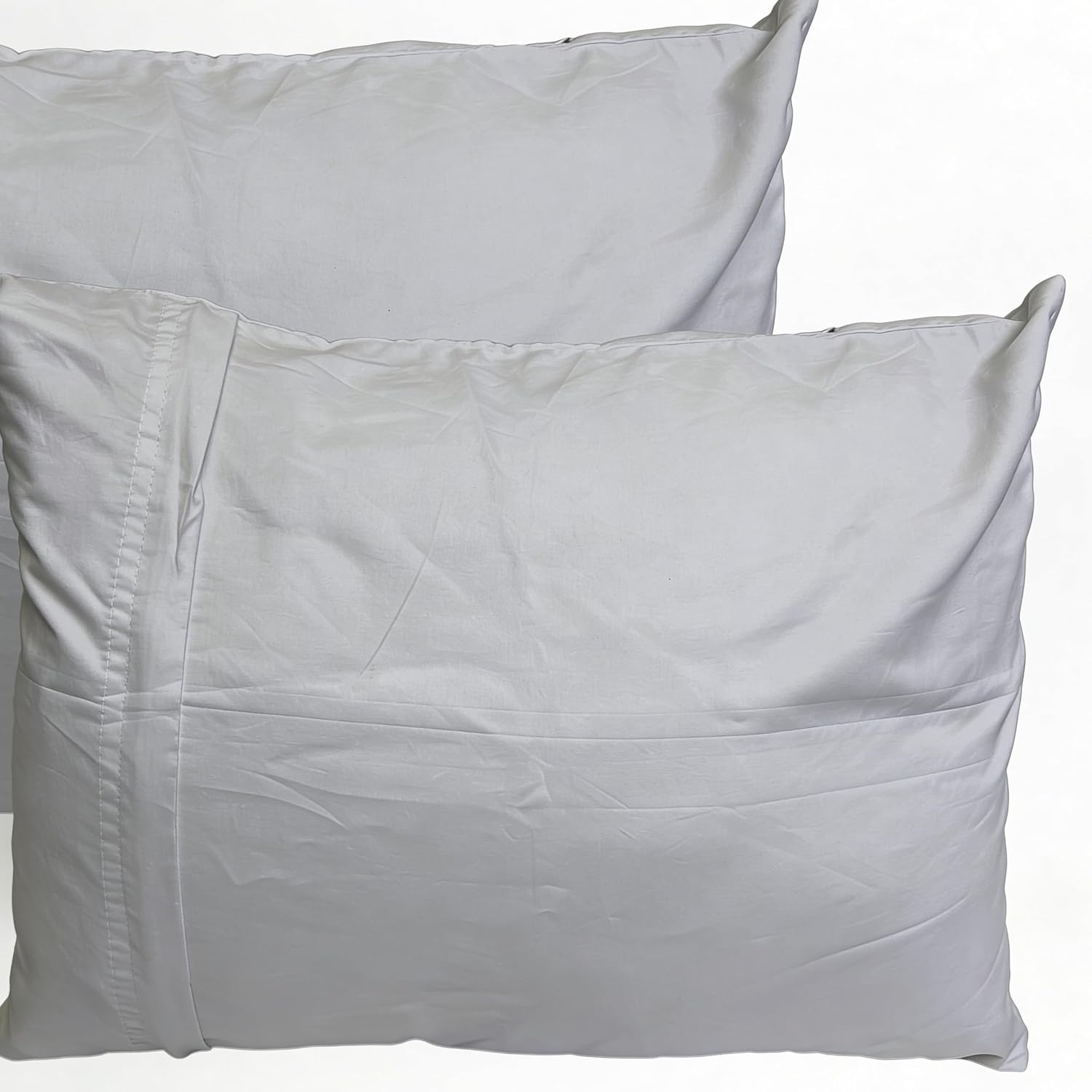 Toddler Pillowcase – 100% Cotton Soft Pillow Cover for Kids | Zippered Closure | Breathable & Washable, Fits Toddler Pillow Cover (Light Grey, 12x16 Inch)