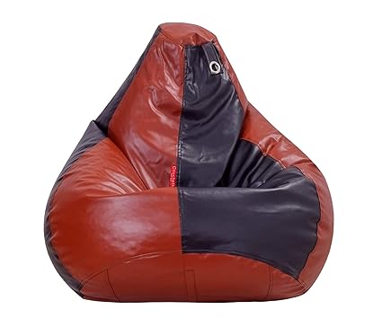 Couchette Bean Bag Cover XXL, Bean Bag without Beans, Black and Brown (without Fillers)