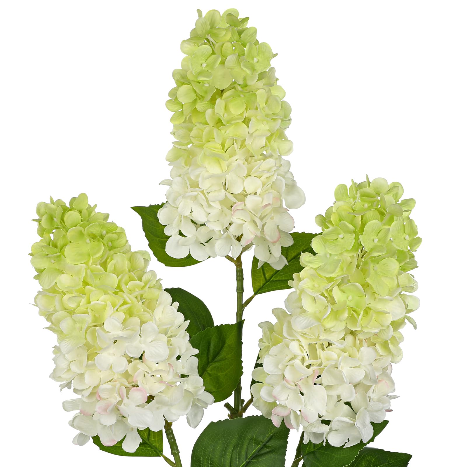 Briful 3PCS Fake Flowers Panicled Hydrangea Palegreen White Artificial Flowers 28.7" Tall Artificial Hydrangea Flowers, Silk Flowers Long Stem for Floral Arrangement Home Farmhouse Decor â image 1