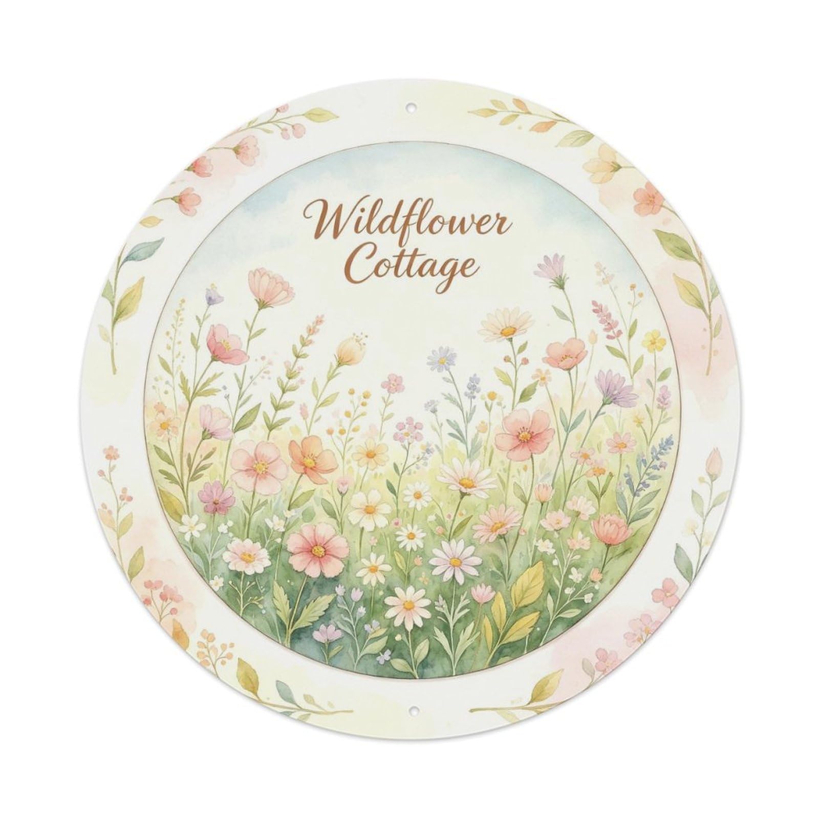 Wildflower Cottage Metal Tin Sign Plaque