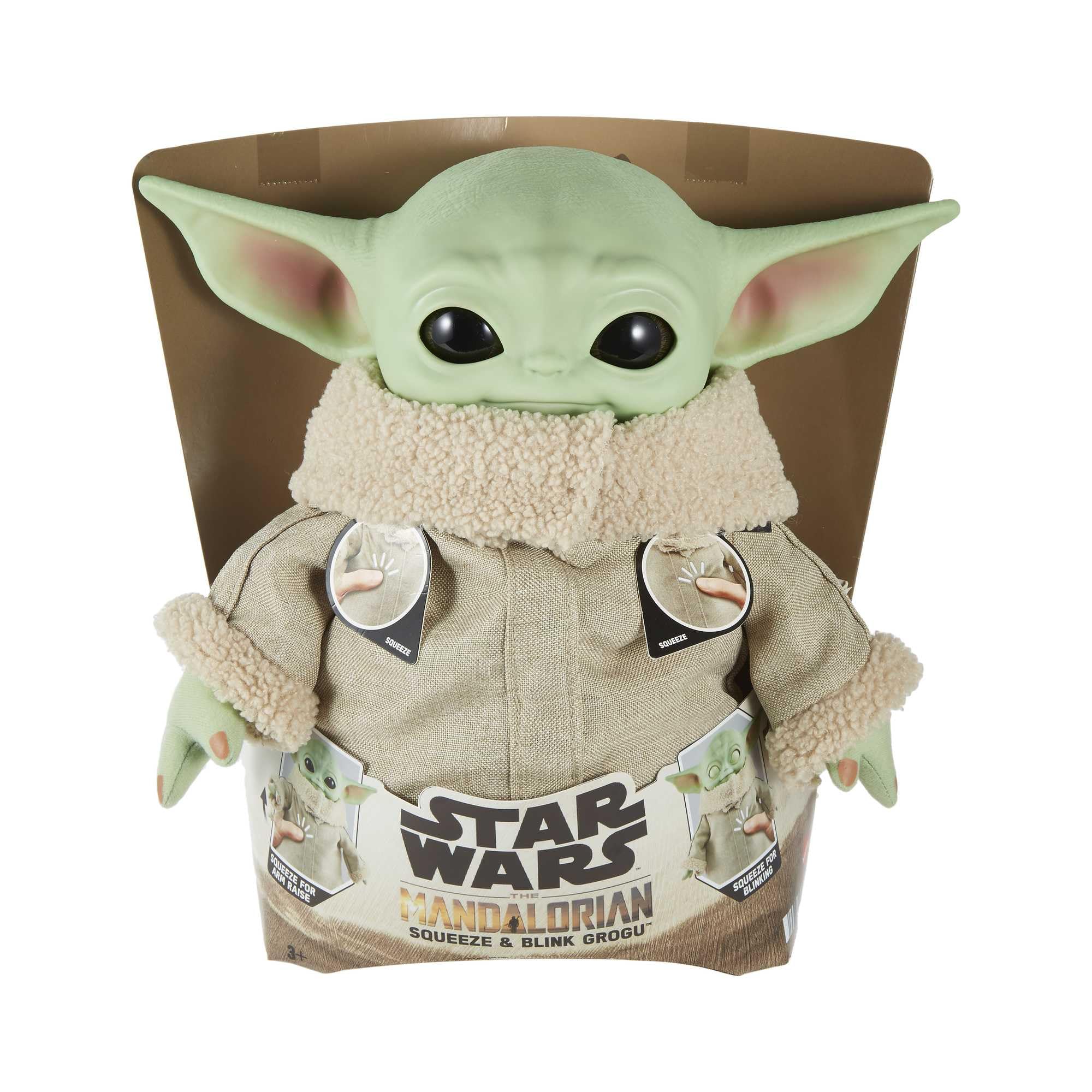 Mattel Star Wars - Grogu Potere della Forza Peluche con suoni e movimenti, alto 28 cm, con dettagli autentici, da collezione per i fan di Star Wars, Giocattolo e regalo per Bambini 3+ Anni, HJM25
