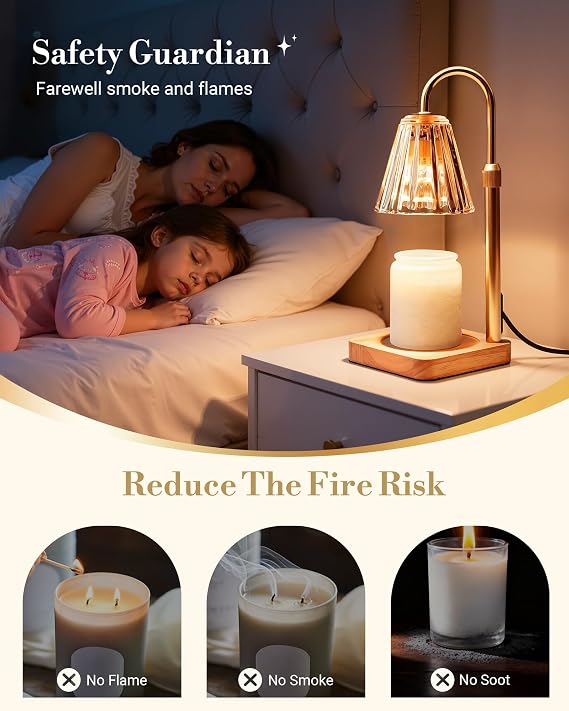 Marycele Candle Warmer Lamp with Timer for Yankee Candles, Christmas Decor