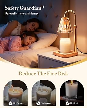 Marycele Candle Warmer Lamp with Timer for Yankee Candles, Christmas Decor