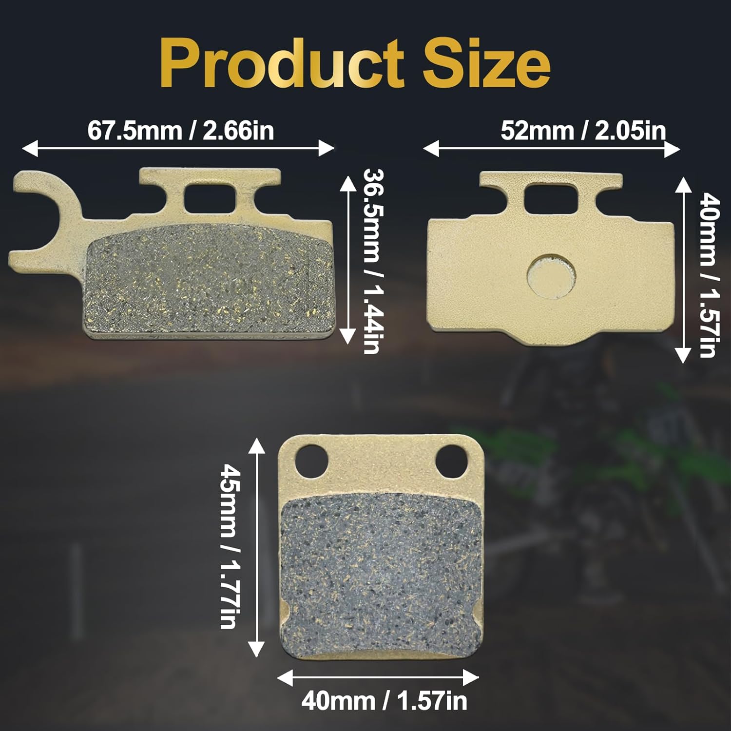 Motorcycle Front Rear Brake Pads Compatible with for Kawasaki KX 65 KX65 (2000-2018) FA302F FA054R