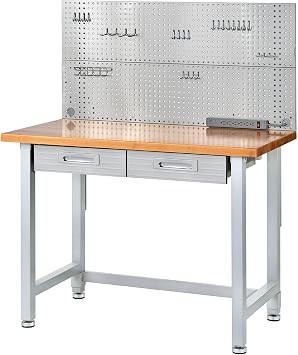 Seville Classics UltraHD Stainless Steel Pegboard Workcenter