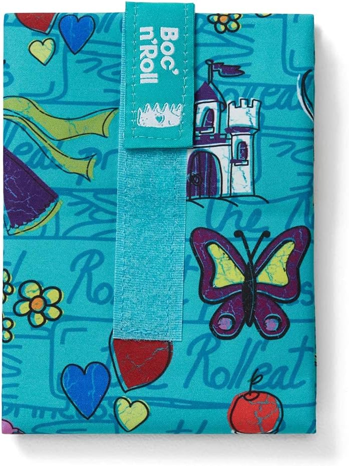 Reusable Sandwich Bag | Sandwich Container | Eco Friendly Food Bag | Reusable and Washable Sandwich Wrap | Turquoise Color Princess - Boc'n'Roll Kids