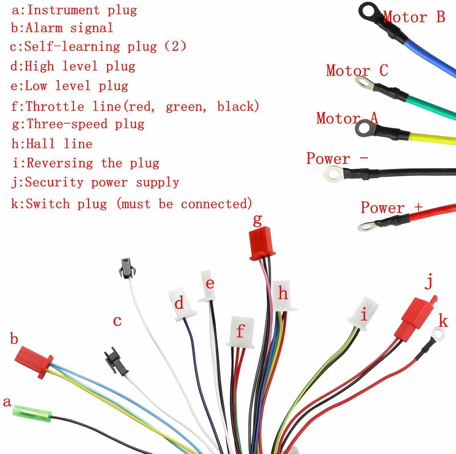 Brushless Motor Speed Controller 96V 1500W Scooter Controller DC Replacement for E-Bike Scooter Motor Controller