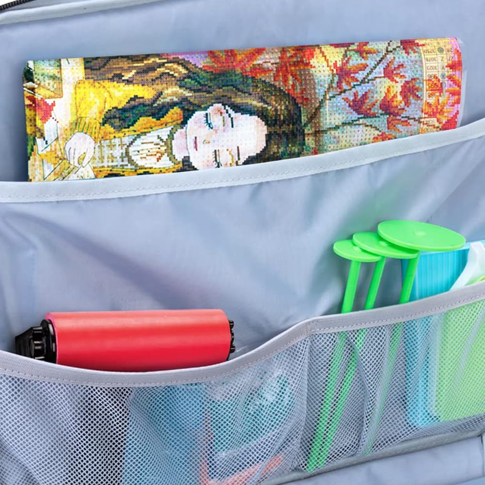 Diamond Painting, Cross-Stitch, Oil Painting Canvas and Tool Storage Bag,Diamond Art Accessory Organizer Accessories Storage Bag Embroidery Kits Storage Bag for Craft Supplies 40x31x6cm