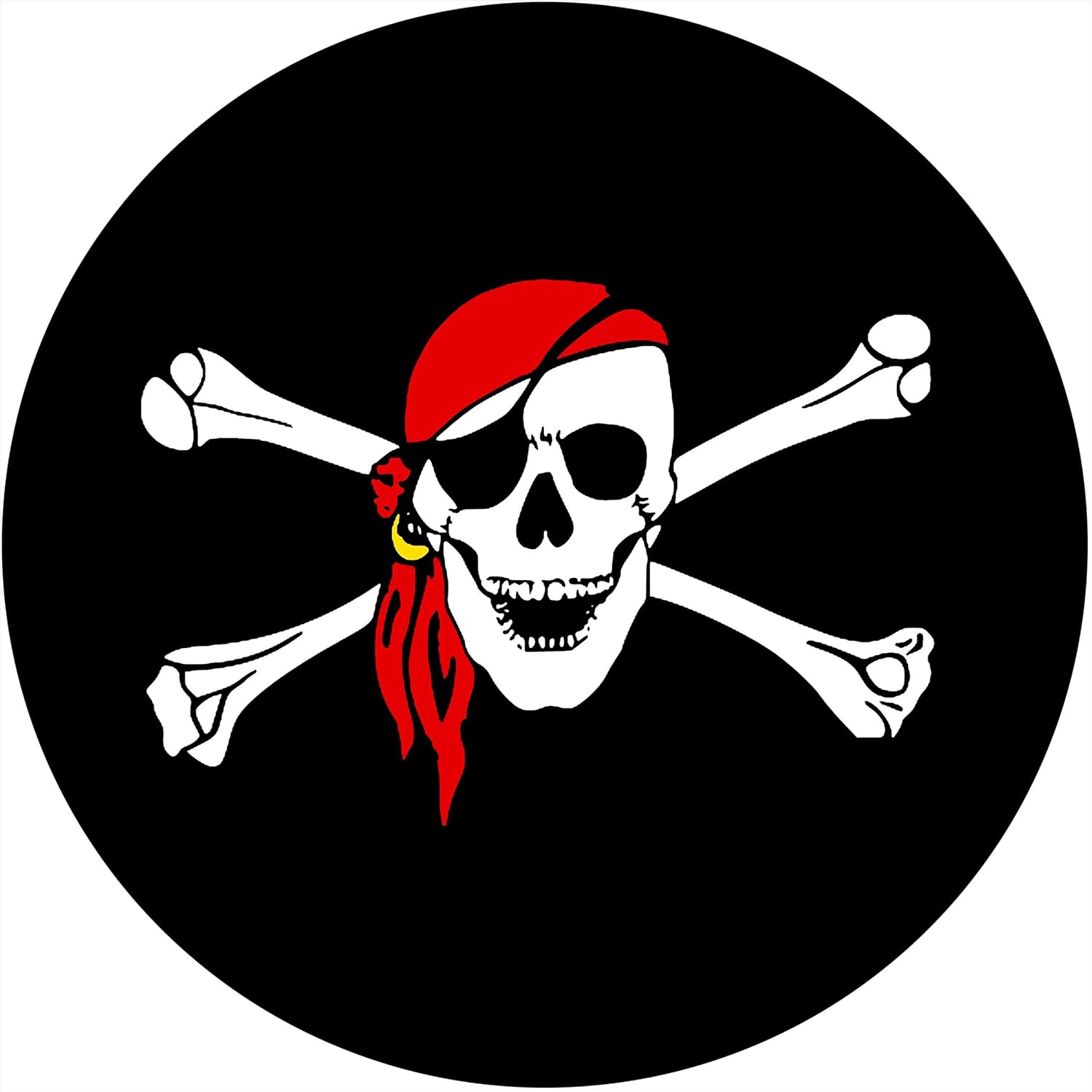 TIRE COVER CENTRAL Skull & Cross Bones Wheel Spare Tire Cover (Select tire Size/Back up Camera Option in MENU) Sized to Any Make modelfor 255/75R17
