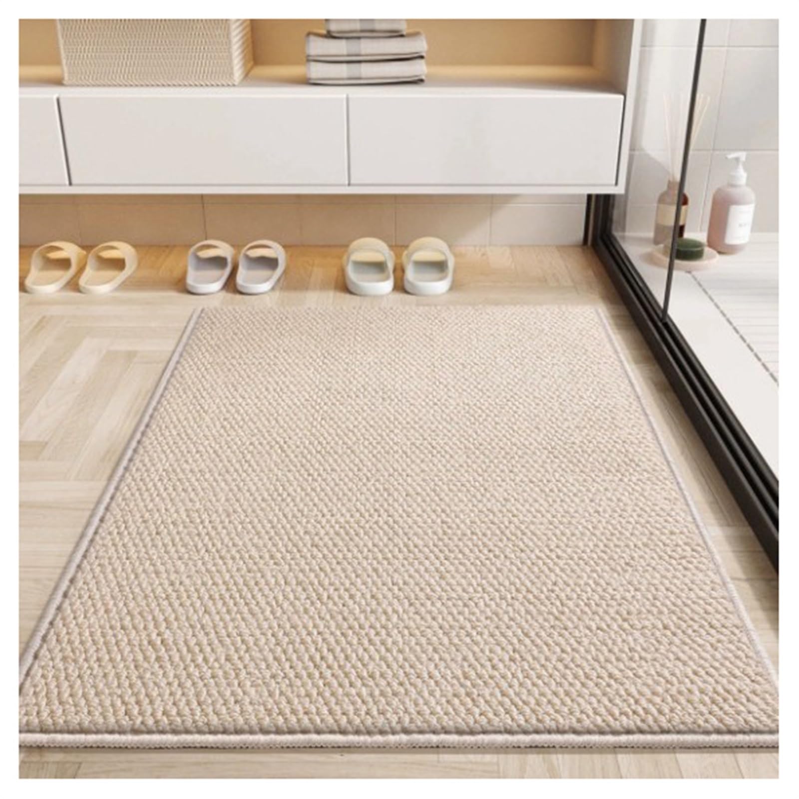 Tapis antidérapant en sisal lavable grand format