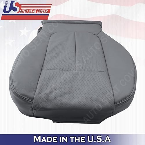 Miniatura 4 de Para Ford F150 2011 2012 2013 2014 Lariat Driver Bottom Perforado Cuero Cubierta Gris