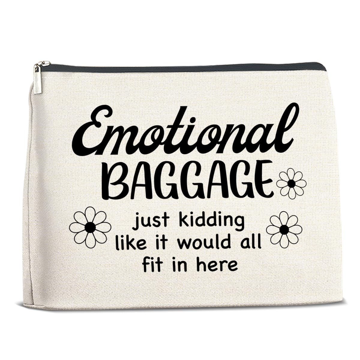 Funny Hostess Gifts Makeup Bag, Gag Gift for Women Mom Grandma Birthday Emotional Baggage Cosmetic Bag with Zipper Travel Toiletry Pouch for Purse