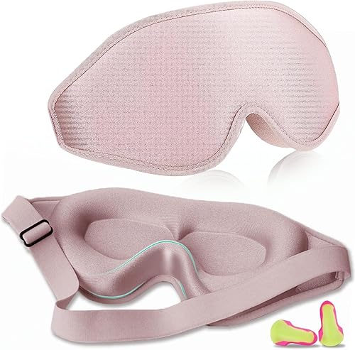 Máscaras de ojos para dormir, máscara de dormir de seda para extensiones de pestañas con correa ajustable, cubiertas opacas para dormir, yoga,